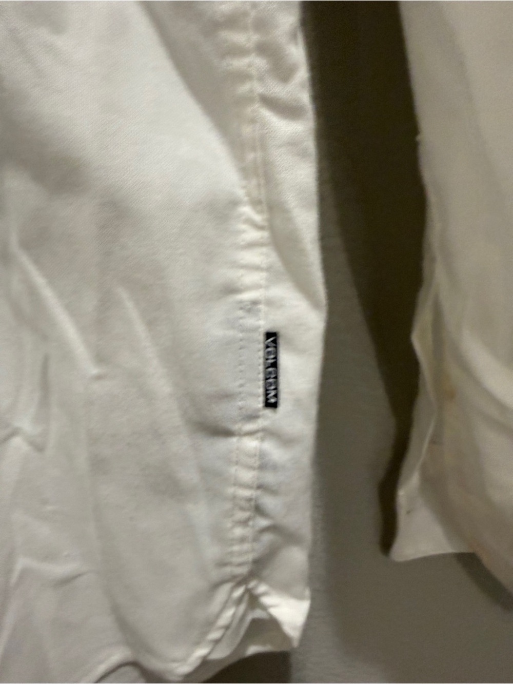 Volcom Men’s White Button-Down Long Sleeve Shirt Size Large Cotton - Picture 6 of 7